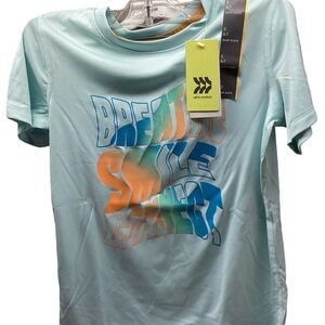 All In Motion Breathe Smile Connect T-shirt Short Sleeve Small 6-7 Green NWT